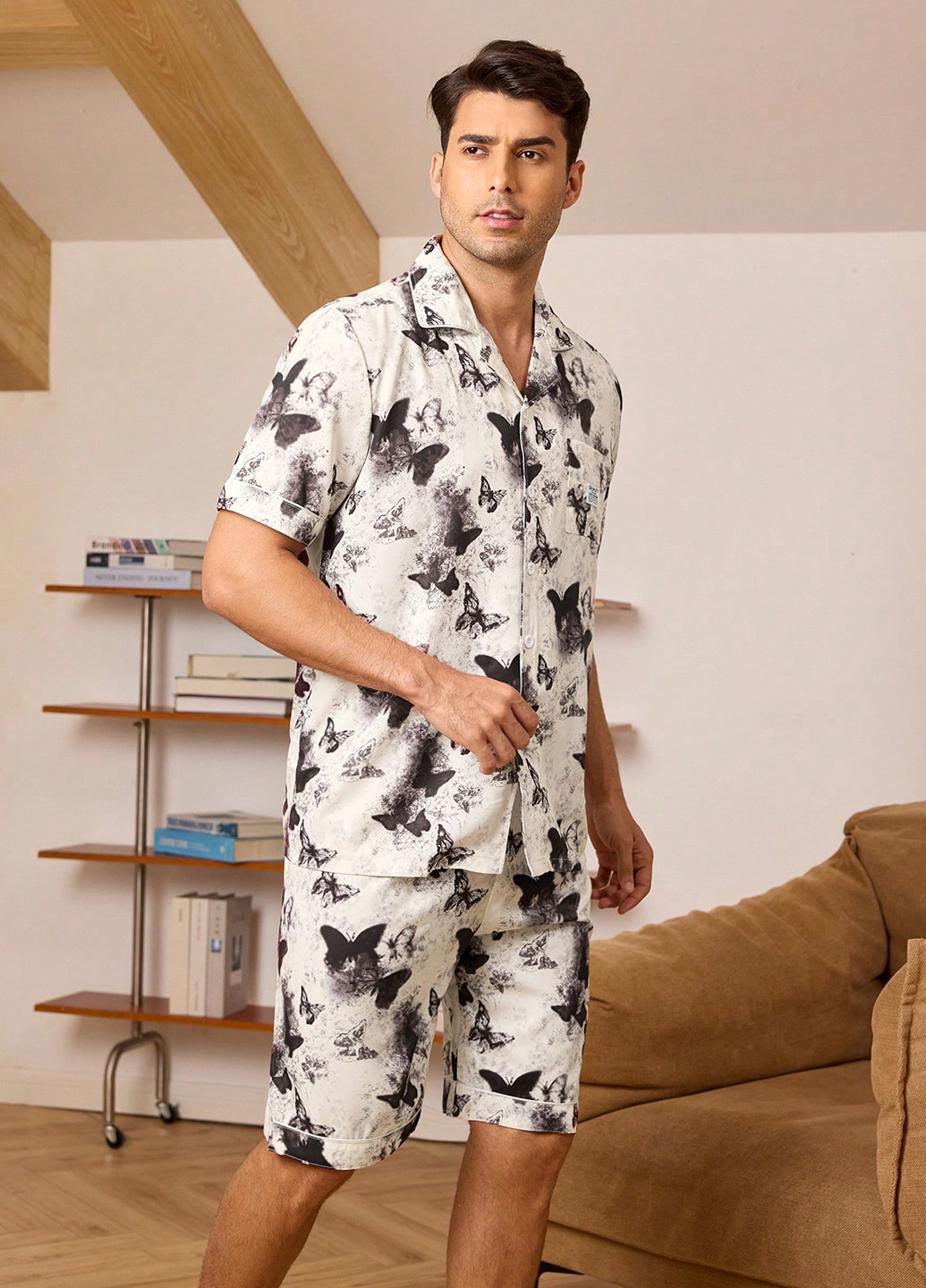 Пижама (рубашка, шорты) SHEIN (332389292)