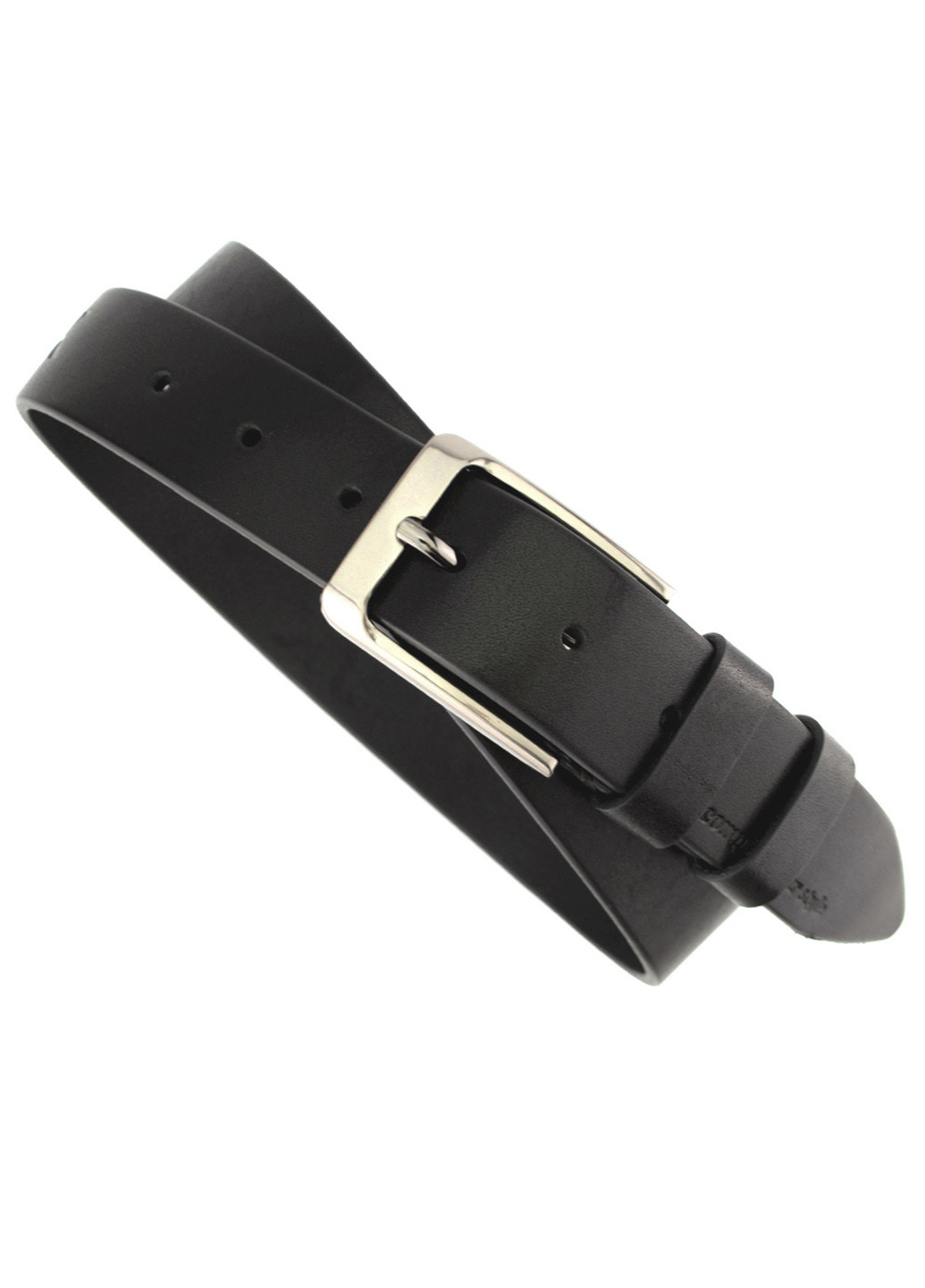 Ремень мужской кожаный черный классика -3566 (120 см) Black JK (211603497)