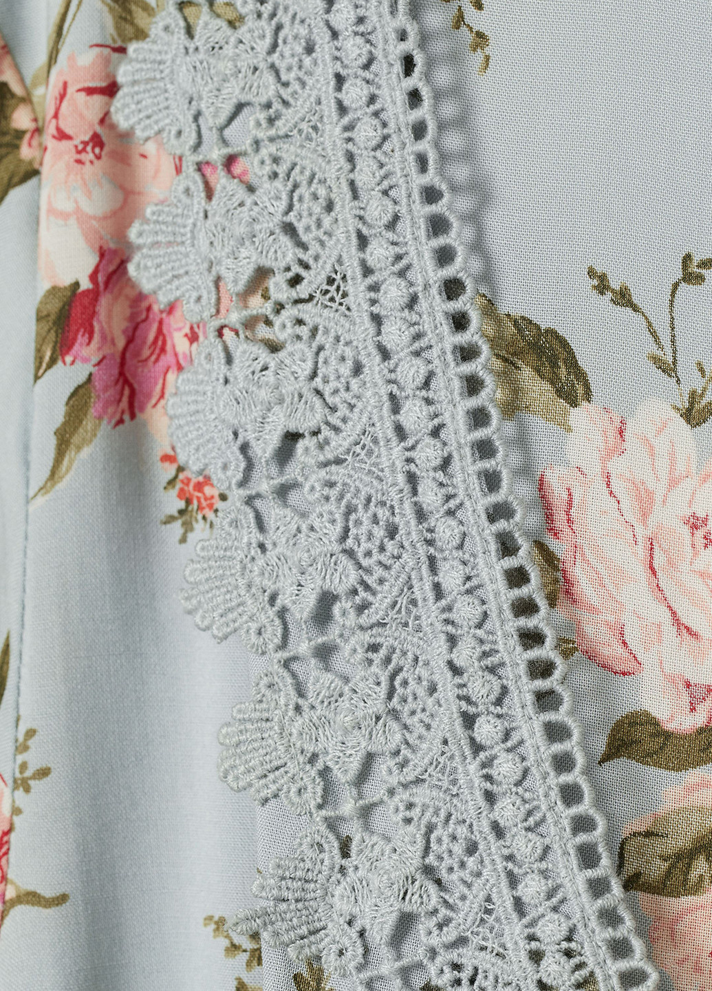 Комбинезон H&M комбинезон-шорты цветочный мятный кэжуал вискоза