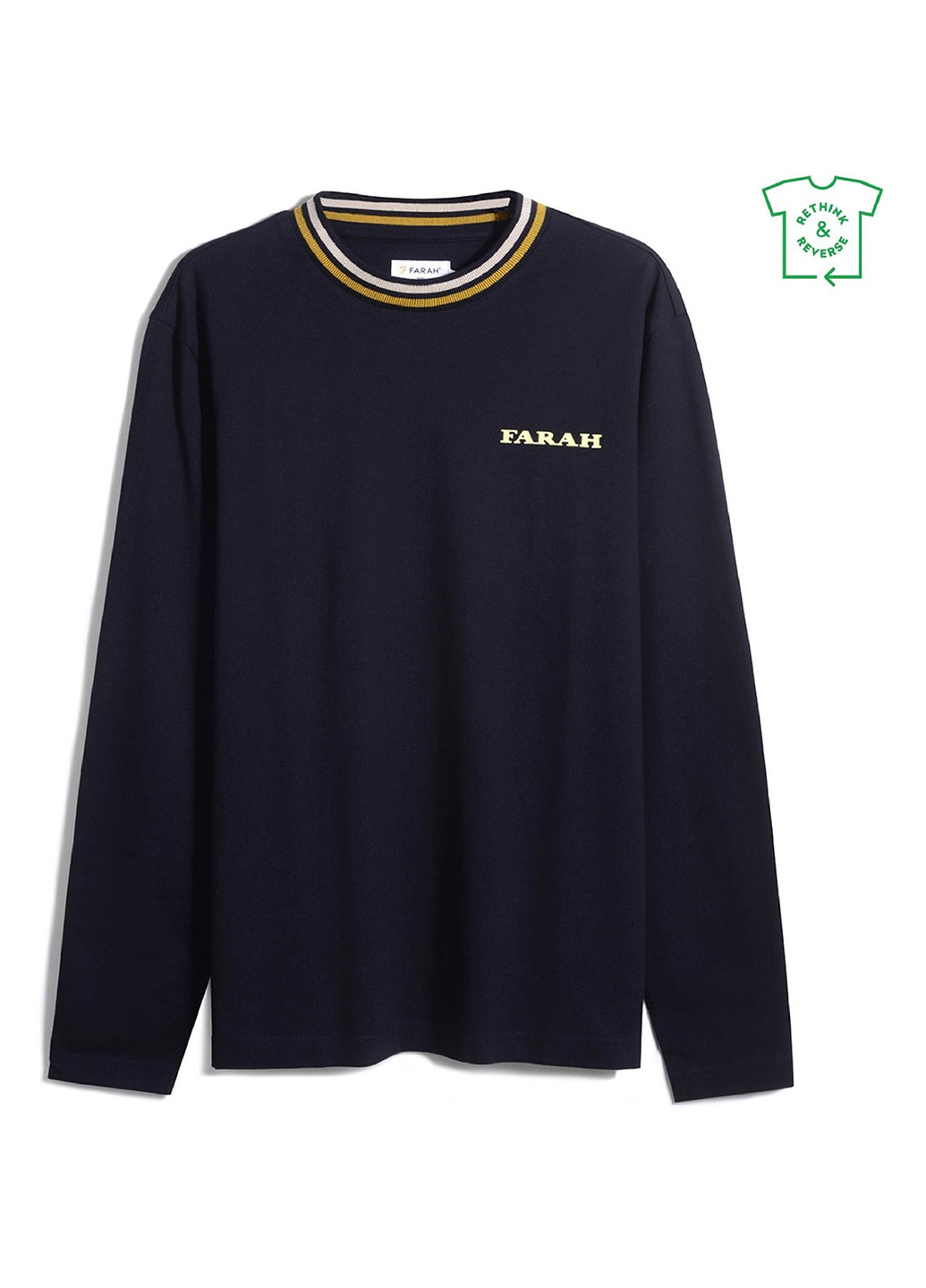 Темно-синій світшот Farah логотип без декору (304379997)