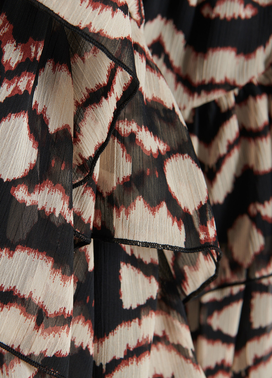 Коричнева кежуал сукня кльош Reserved з абстрактним візерунком