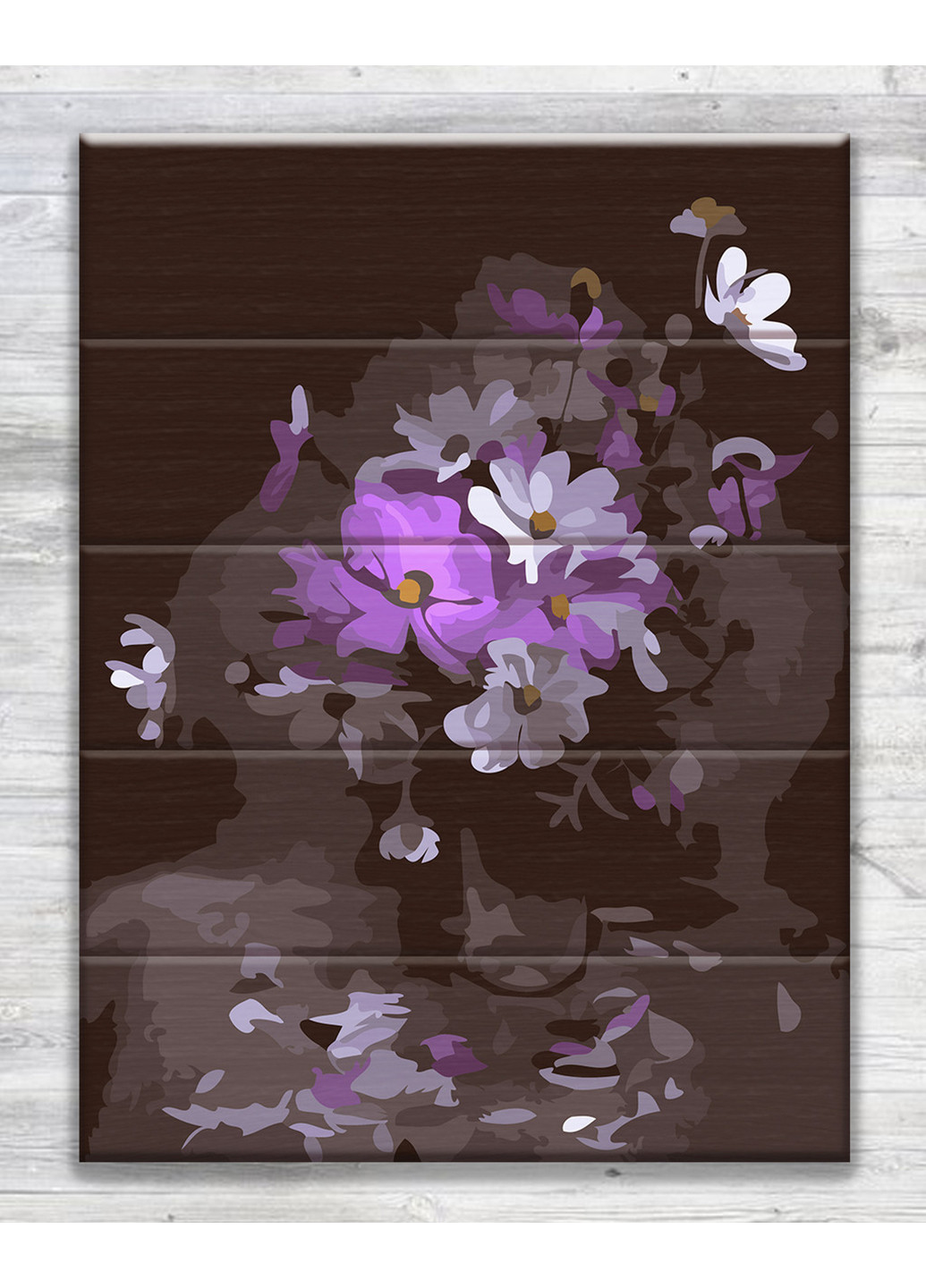 Картина за номерами на дереві "Загадкові квіти" 30х40 см ArtStory (252132735)