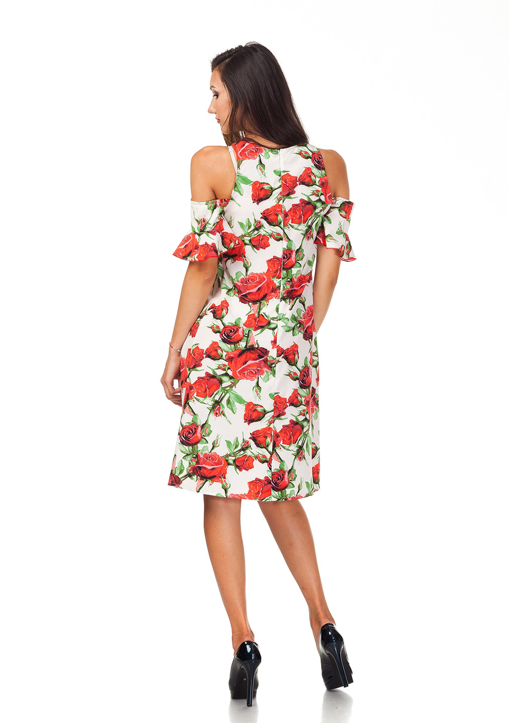 Комбинированное кэжуал платье Leya с цветочным принтом