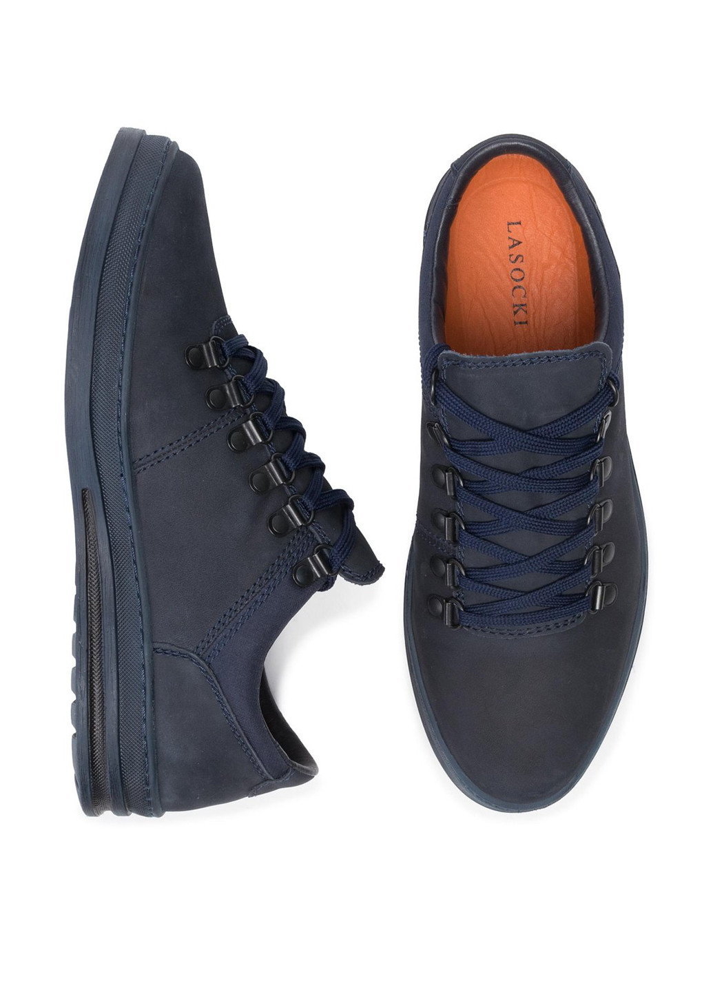 Темно-синие спортивные напівчеревики lasocki for men mi08-c611-601-03 Lasocki for men на шнурках