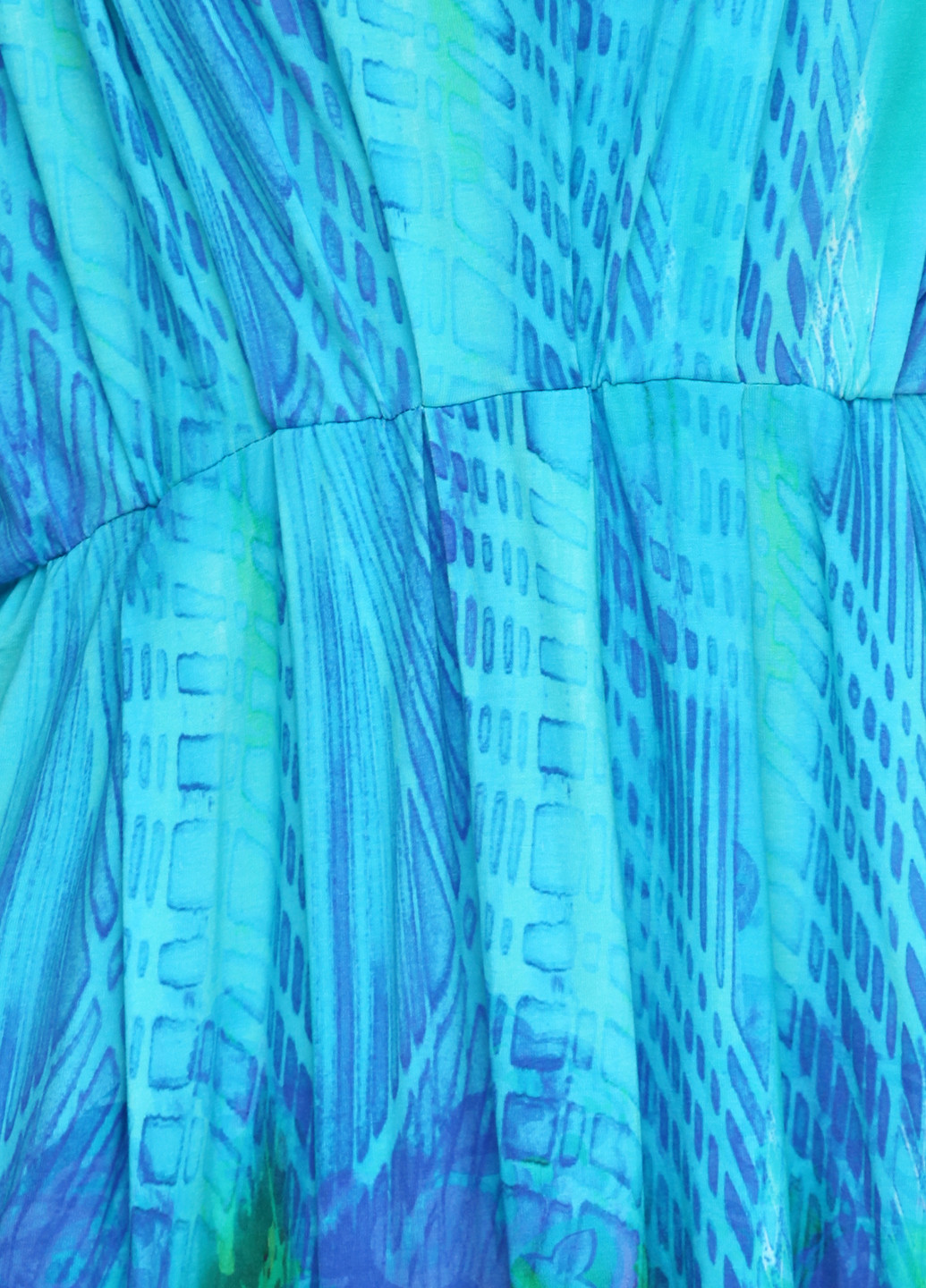 Голубое кэжуал платье Sassofono с абстрактным узором