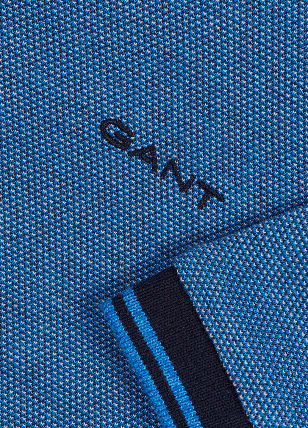 Серо-синяя футболка-поло для мужчин Gant однотонная