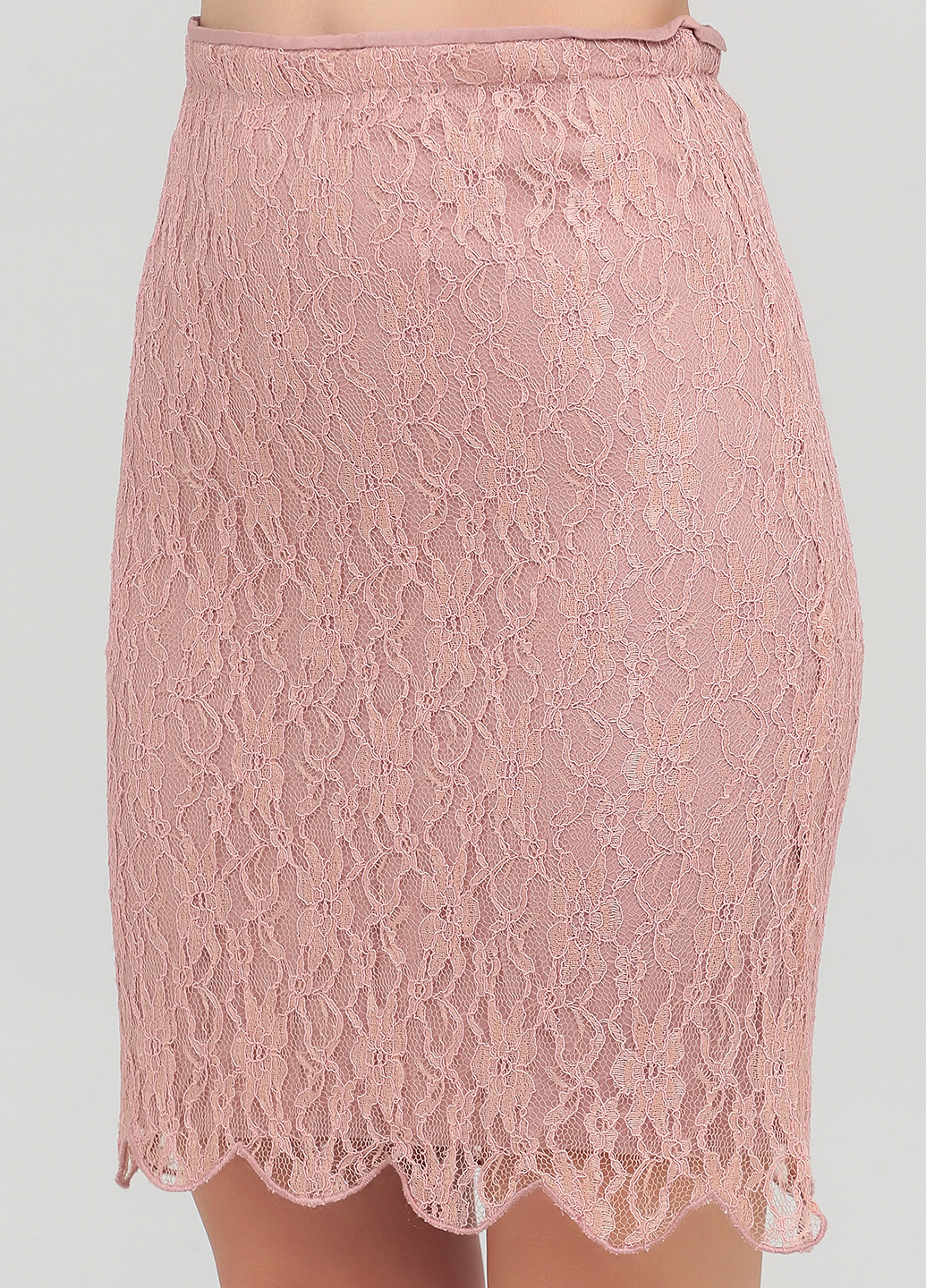 Светло-розовая кэжуал однотонная юбка The J. Peterman Company карандаш
