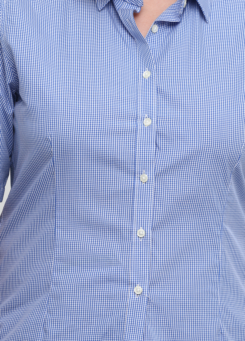 Синяя кэжуал рубашка в клетку Van Heusen
