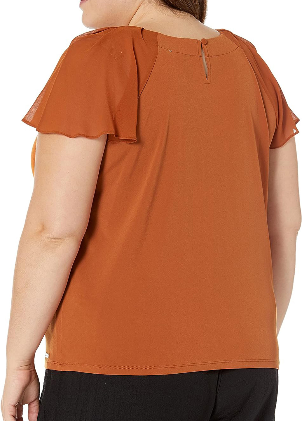 Коричневая летняя блузка Calvin Klein