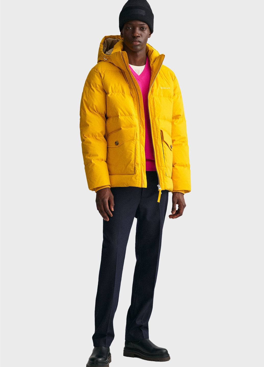 Желтый зимний Пуховик Gant