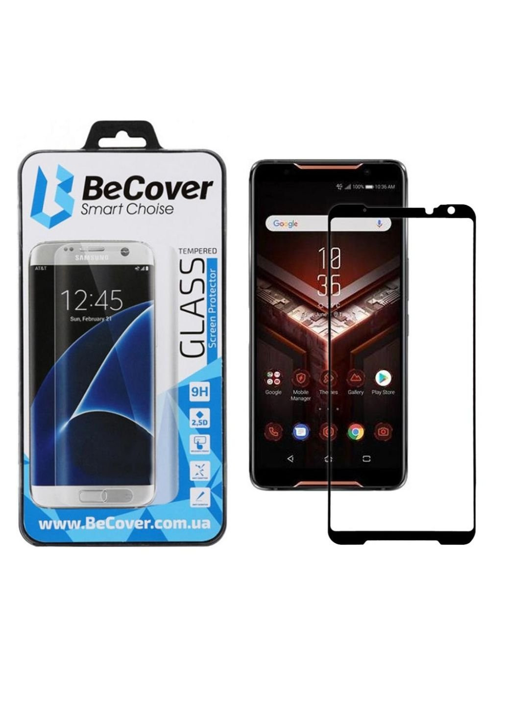Стекло защитное ASUS ROG Phone 2 Black (704555) BeCover (252369814)