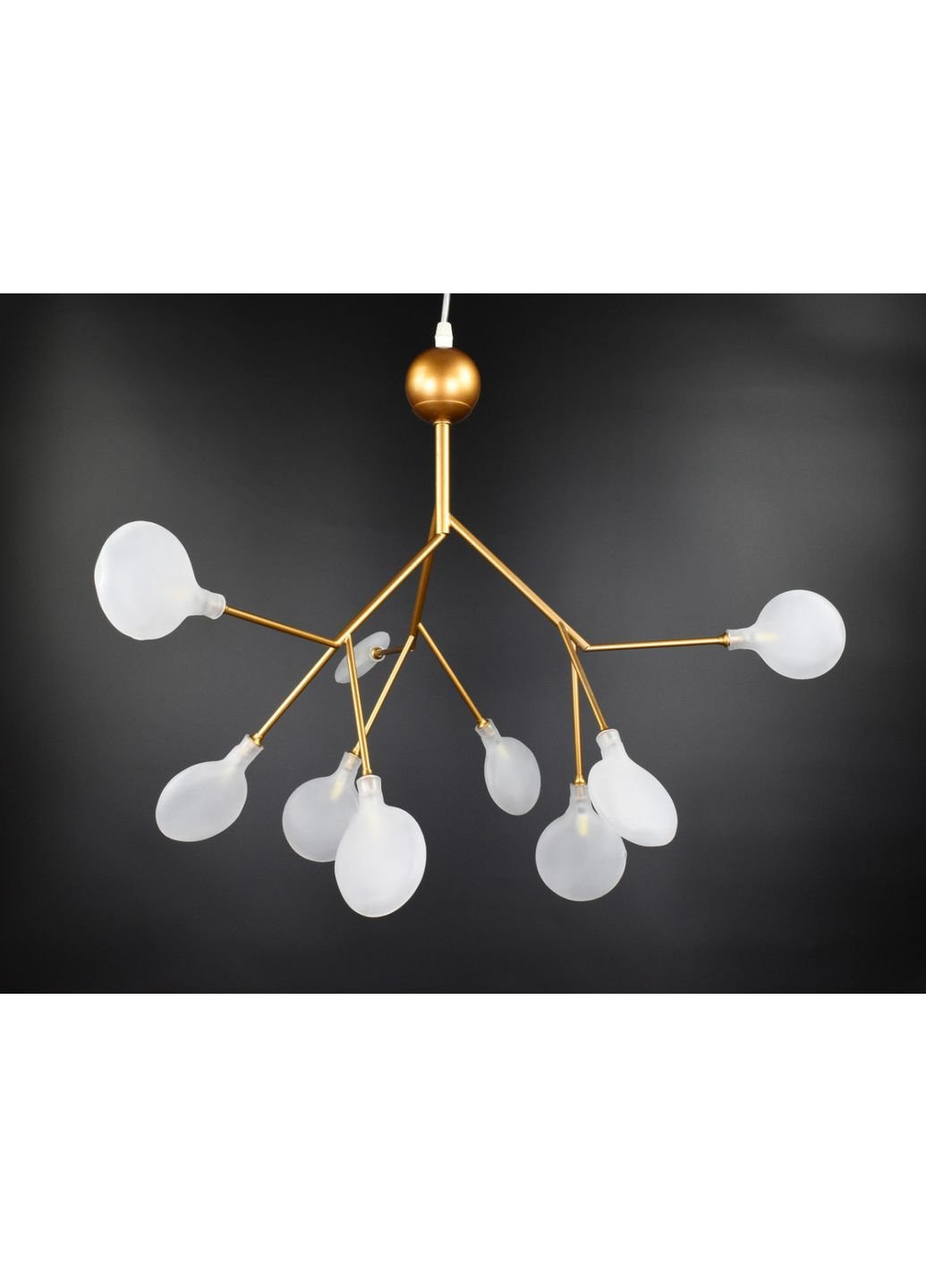 Люстра стельова на 9 лампочок H686/9P-gd-fr Золото 60х56х56 см. Sunnysky (253631026)