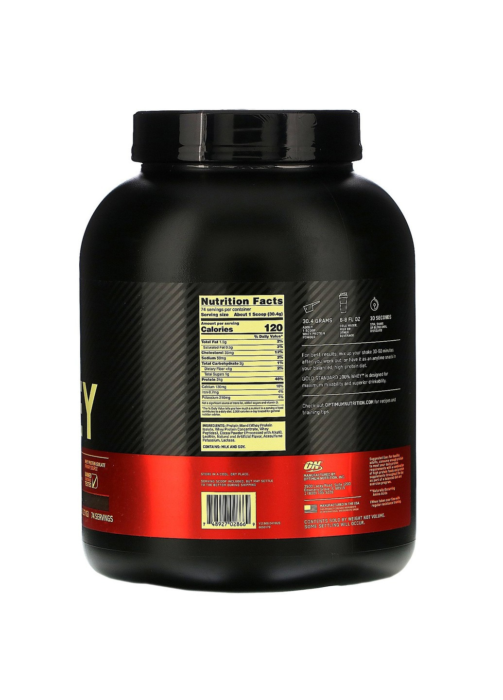 Сывороточный протеин изолят (100% Whey Gold Standard) 2270 г со вкусом двойного шоколада Optimum Nutrition (252559442)