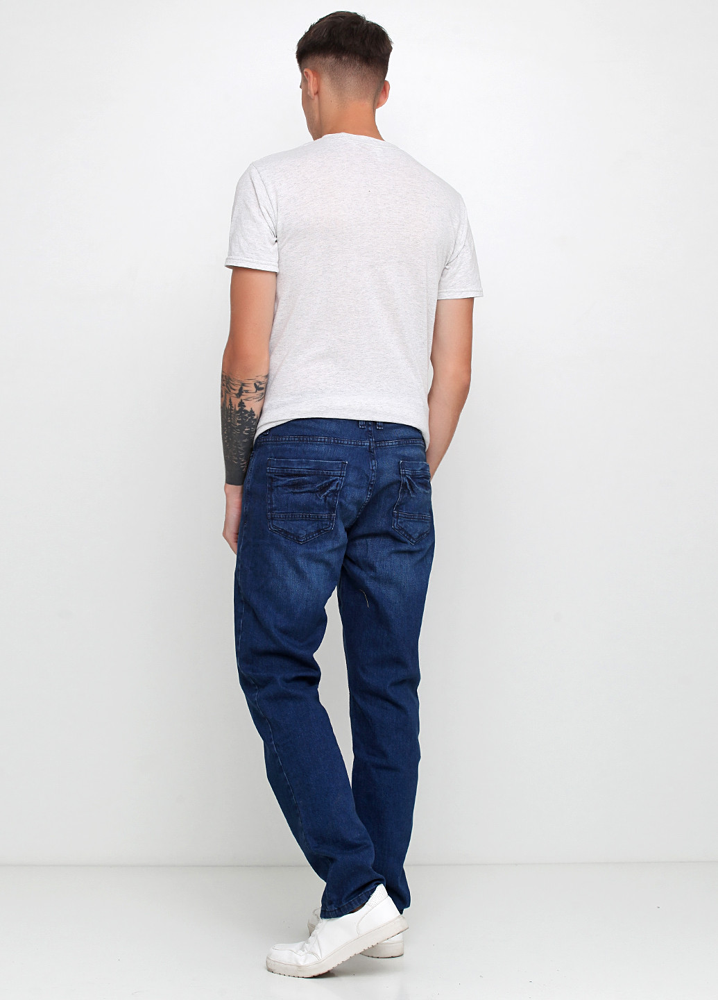 Джинси BIG & GRAYS прямі однотонні сині джинсові