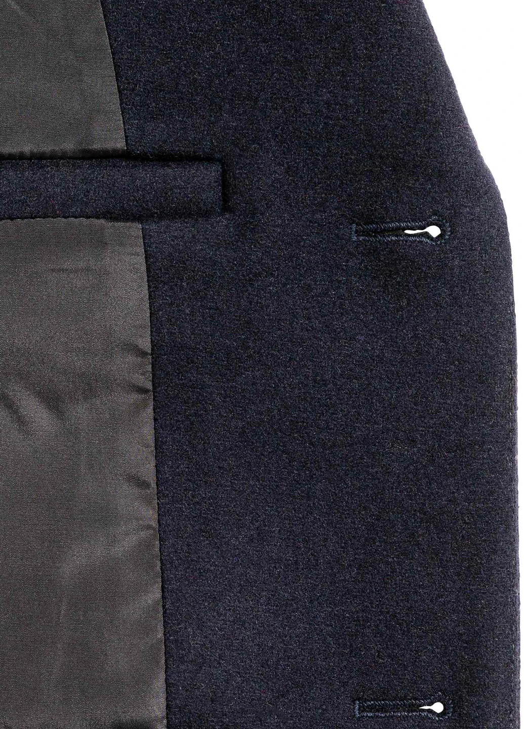 Темно-синее демисезонное Пальто однобортное H&M