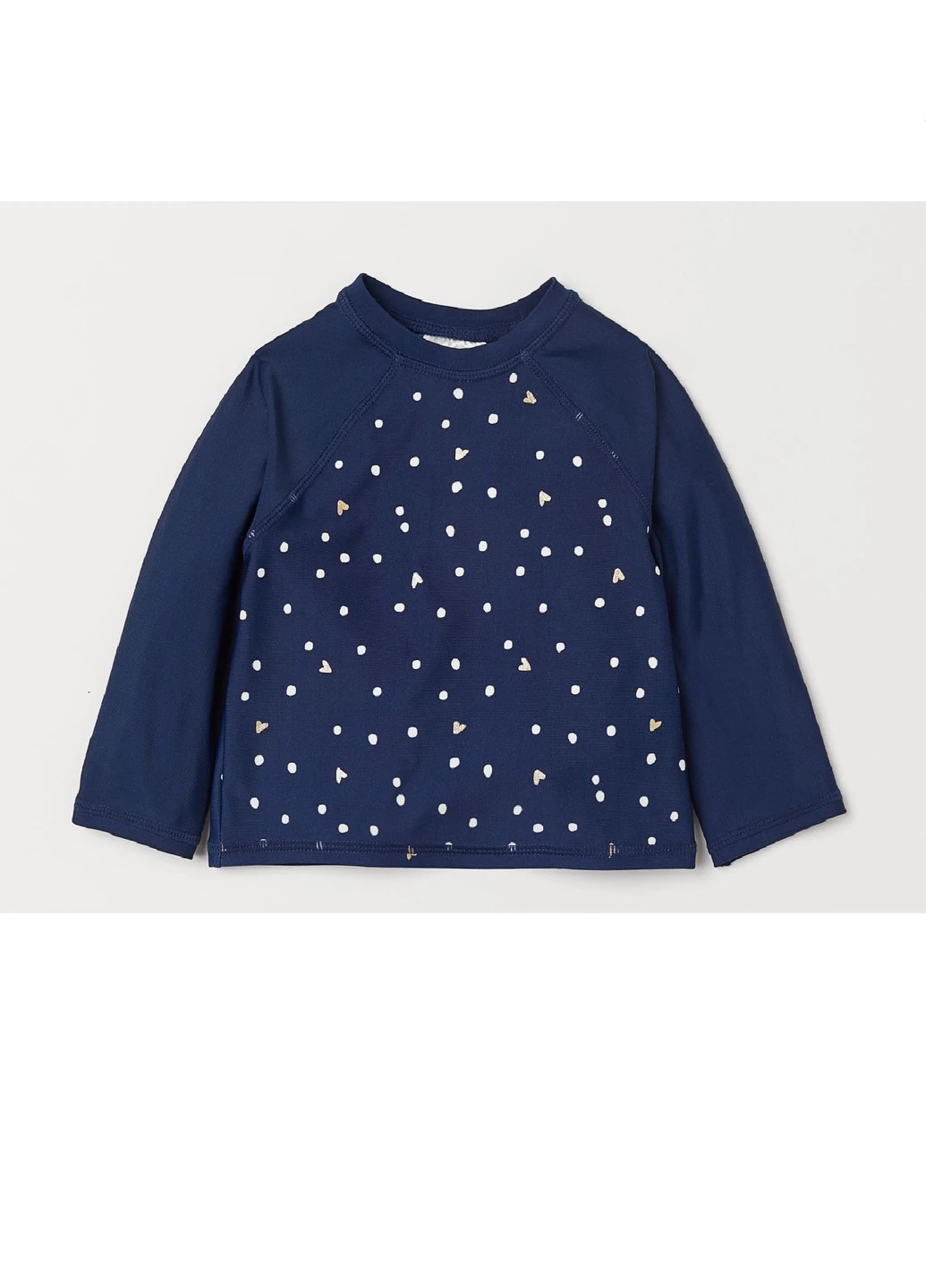 Темно-синий демисезонный кэжуал лонгслив H&M однотонный