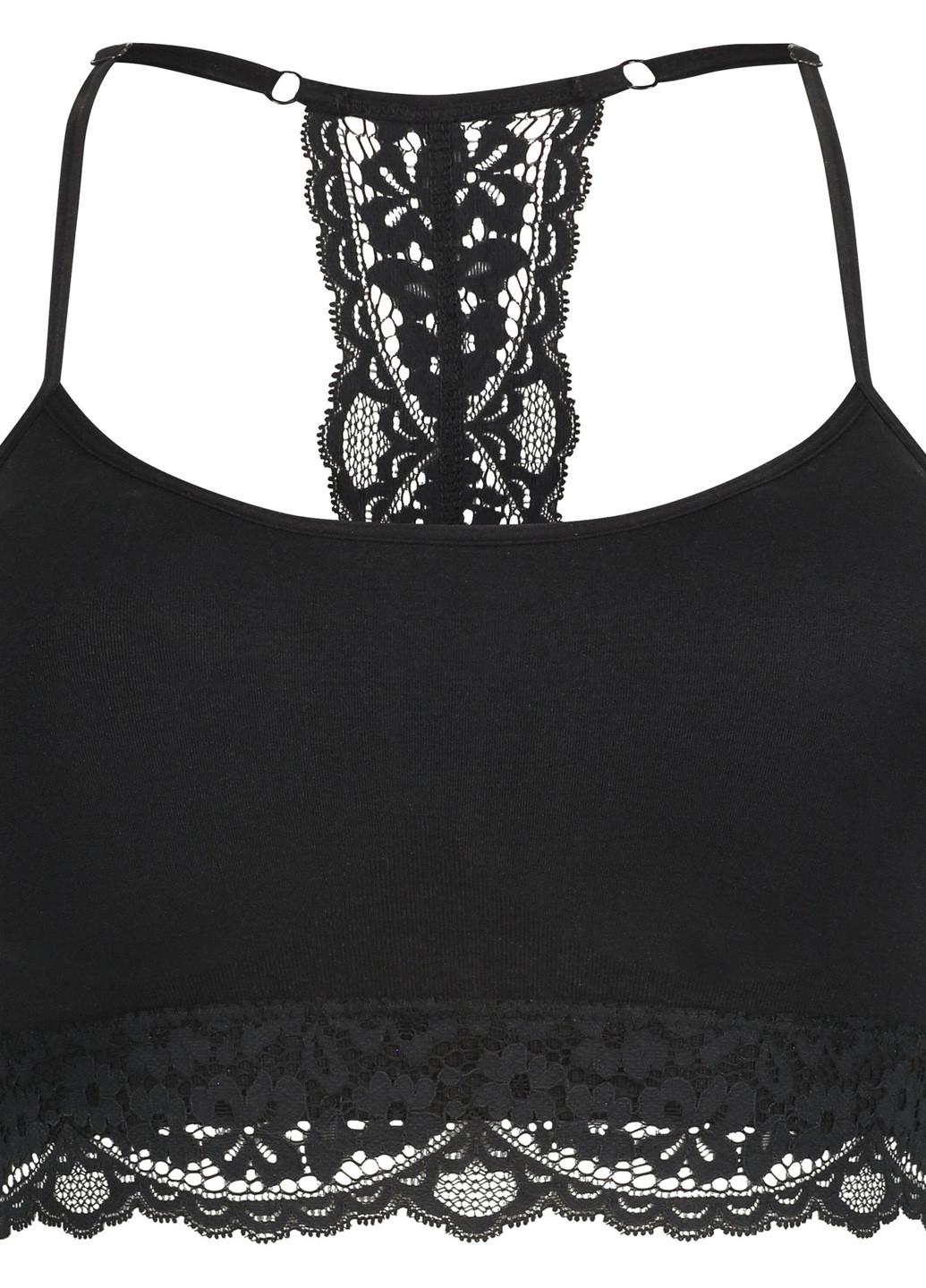 Чёрный топ бюстгальтер Hunkemoller без косточек полиамид