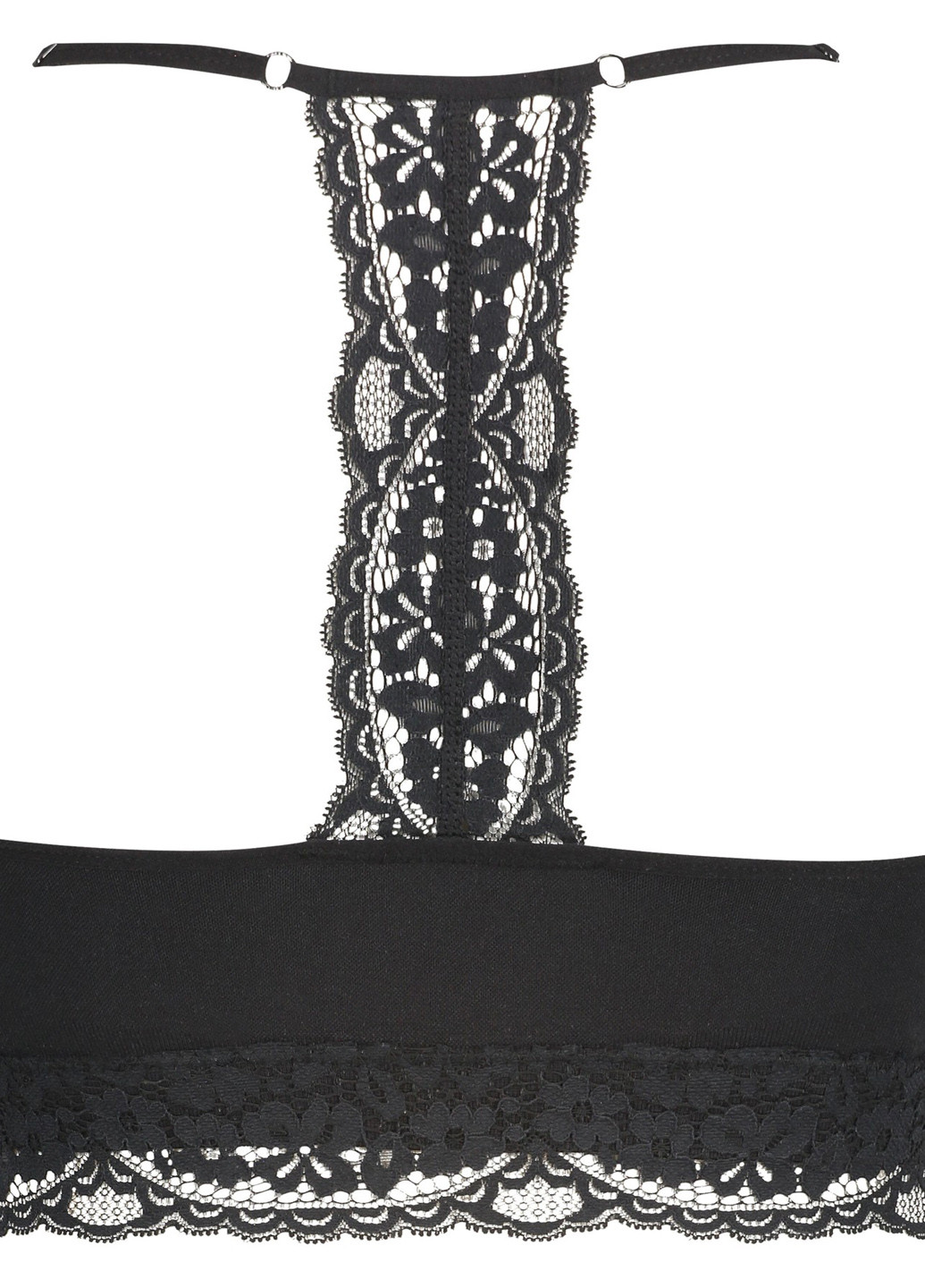 Чёрный топ бюстгальтер Hunkemoller без косточек полиамид