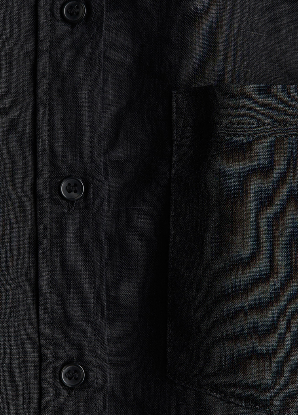 Черная кэжуал рубашка однотонная H&M