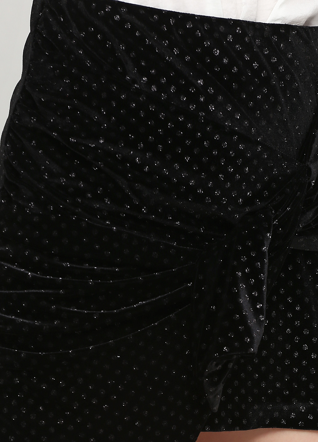 Черная кэжуал в горошек юбка Zara мини