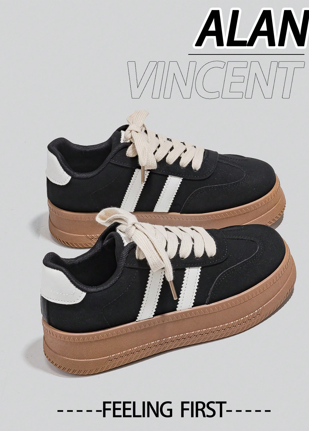 Кроссовки SHEIN чёрно-белые демисезоны (365957436)