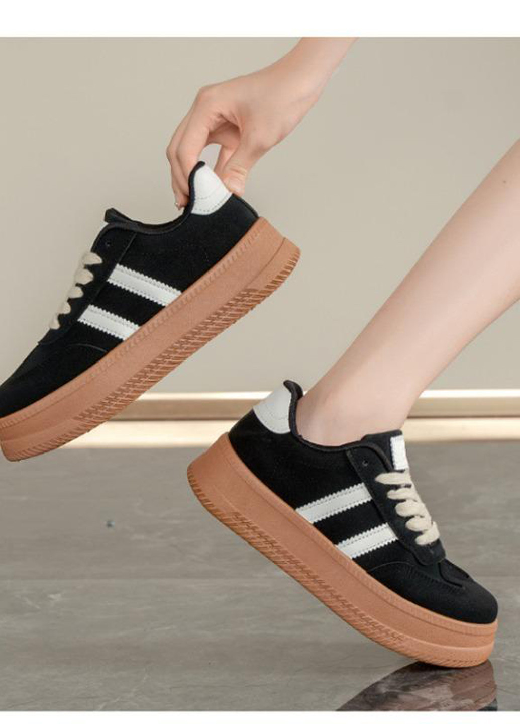 Кроссовки SHEIN чёрно-белые демисезоны (365957436)