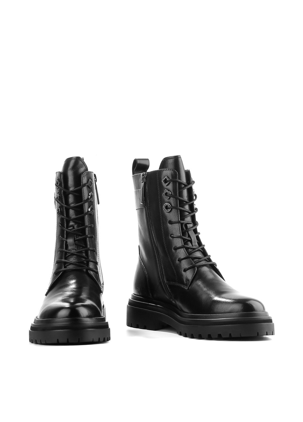 Осенние ботинки берцы Le'BERDES со шнуровкой, со стразами