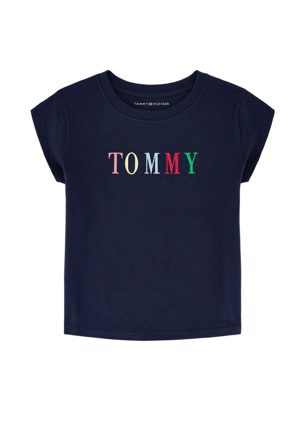 Темно-синяя летняя футболка Tommy Hilfiger