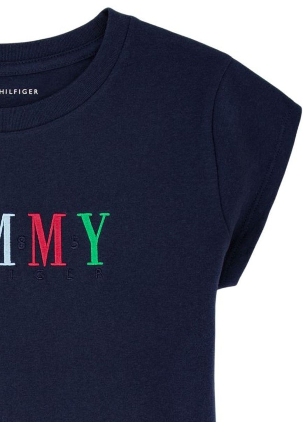 Темно-синяя летняя футболка Tommy Hilfiger