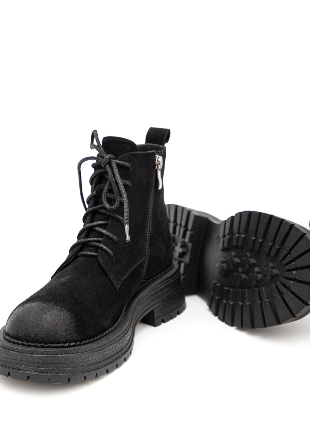 Осенние ботинки берцы Respect без декора из натурального нубука