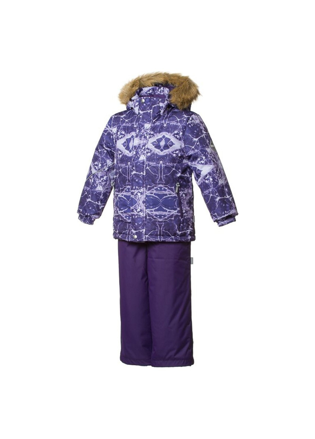 Фіолетовий зимній комплект зимовий (куртка + напівкомбінезон) dante 1 Huppa