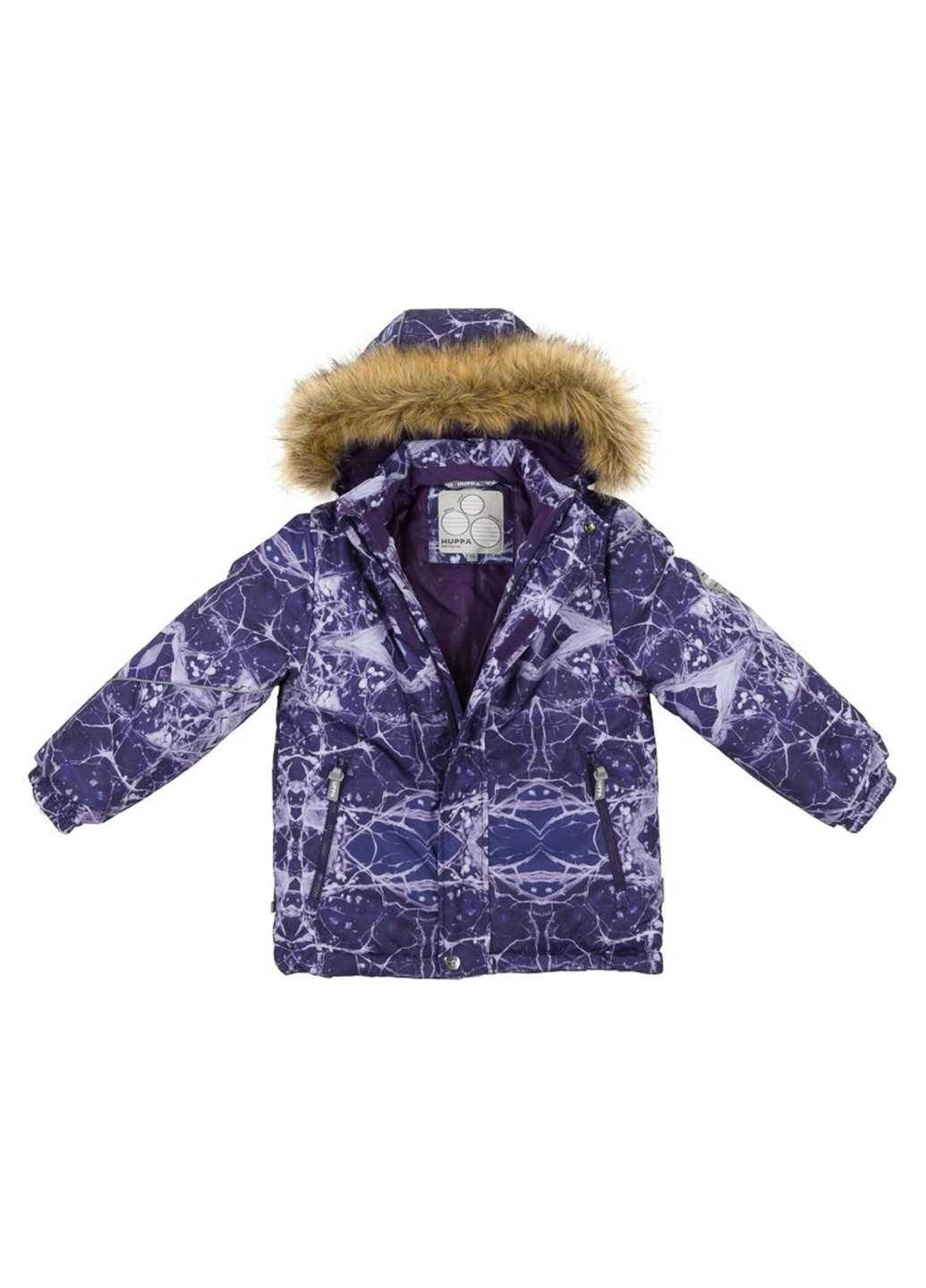 Фіолетовий зимній комплект зимовий (куртка + напівкомбінезон) dante 1 Huppa