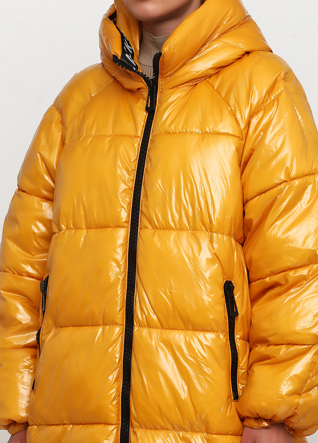 Желтая зимняя куртка Italy Moda