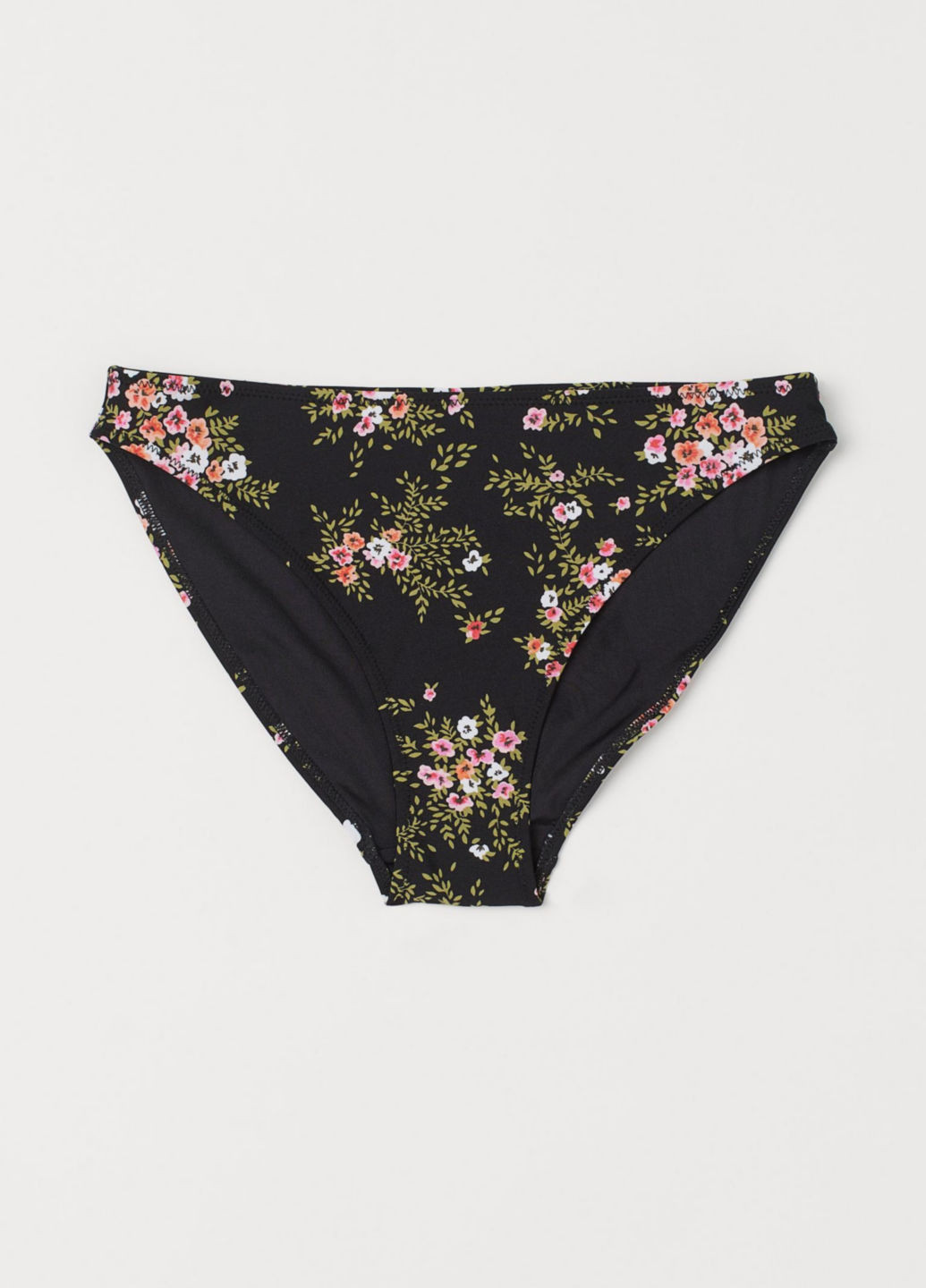 Черные купальные трусики-плавки с цветочным принтом H&M