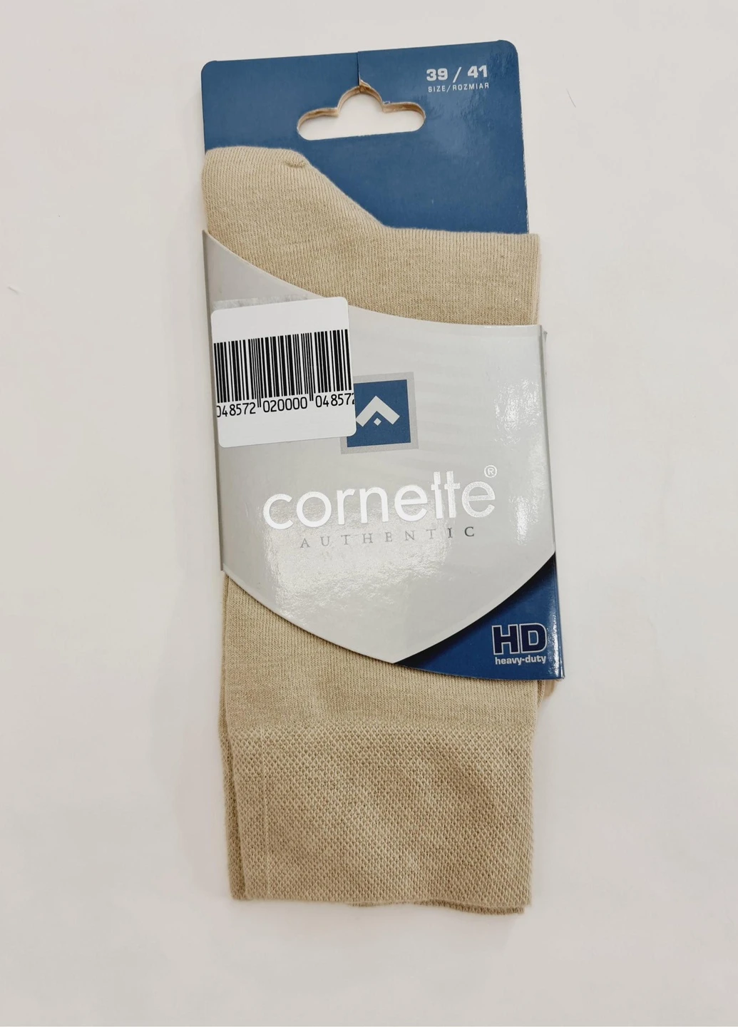 Темно-бежеві шкарпетки чоловічі authentic 25-27 бежевий Cornette однотонні (254423947)