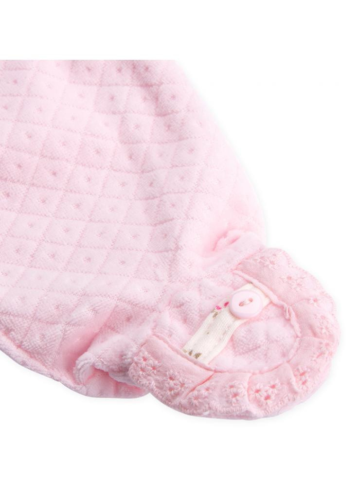 Розовый демисезонный костюм десткий велюровый розовый с кроликом (ep6149.3-6) Luvena Fortuna