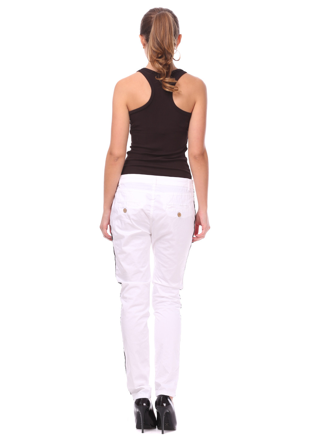 Белые кэжуал демисезонные зауженные брюки Rinascimento