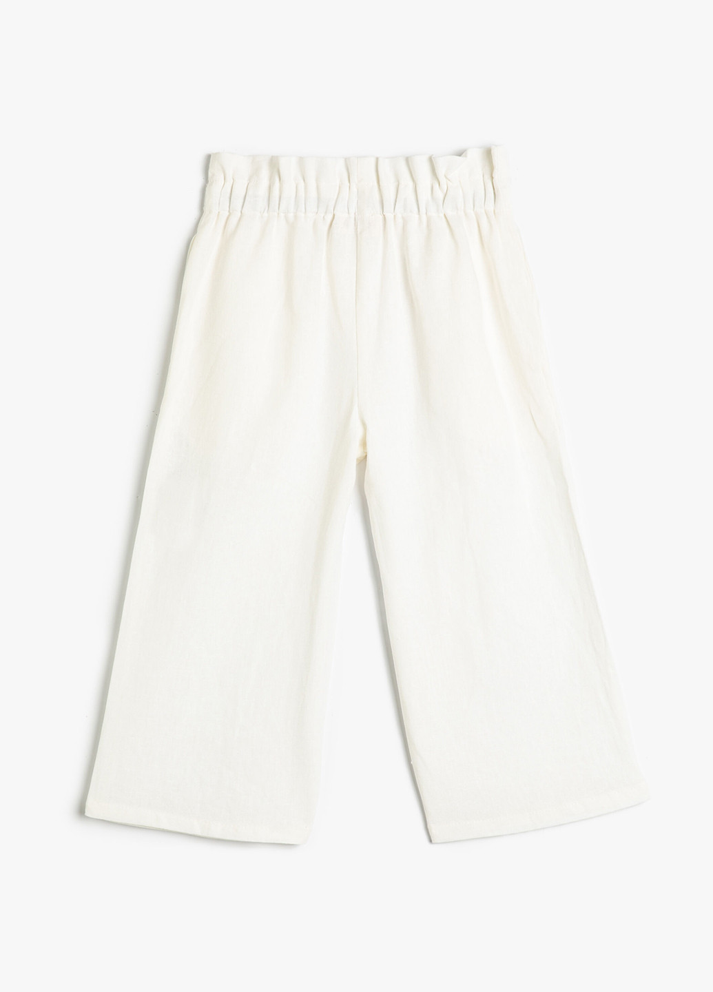 Белые кэжуал демисезонные прямые брюки KOTON