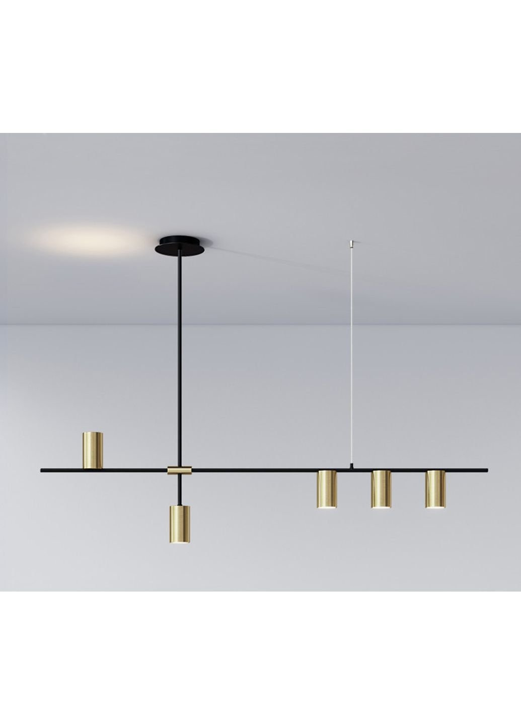 Люстра потолочная на 5 лампочек MD8021/5-gd-k Черный 35х20х123 см. Sunnysky (253527818)