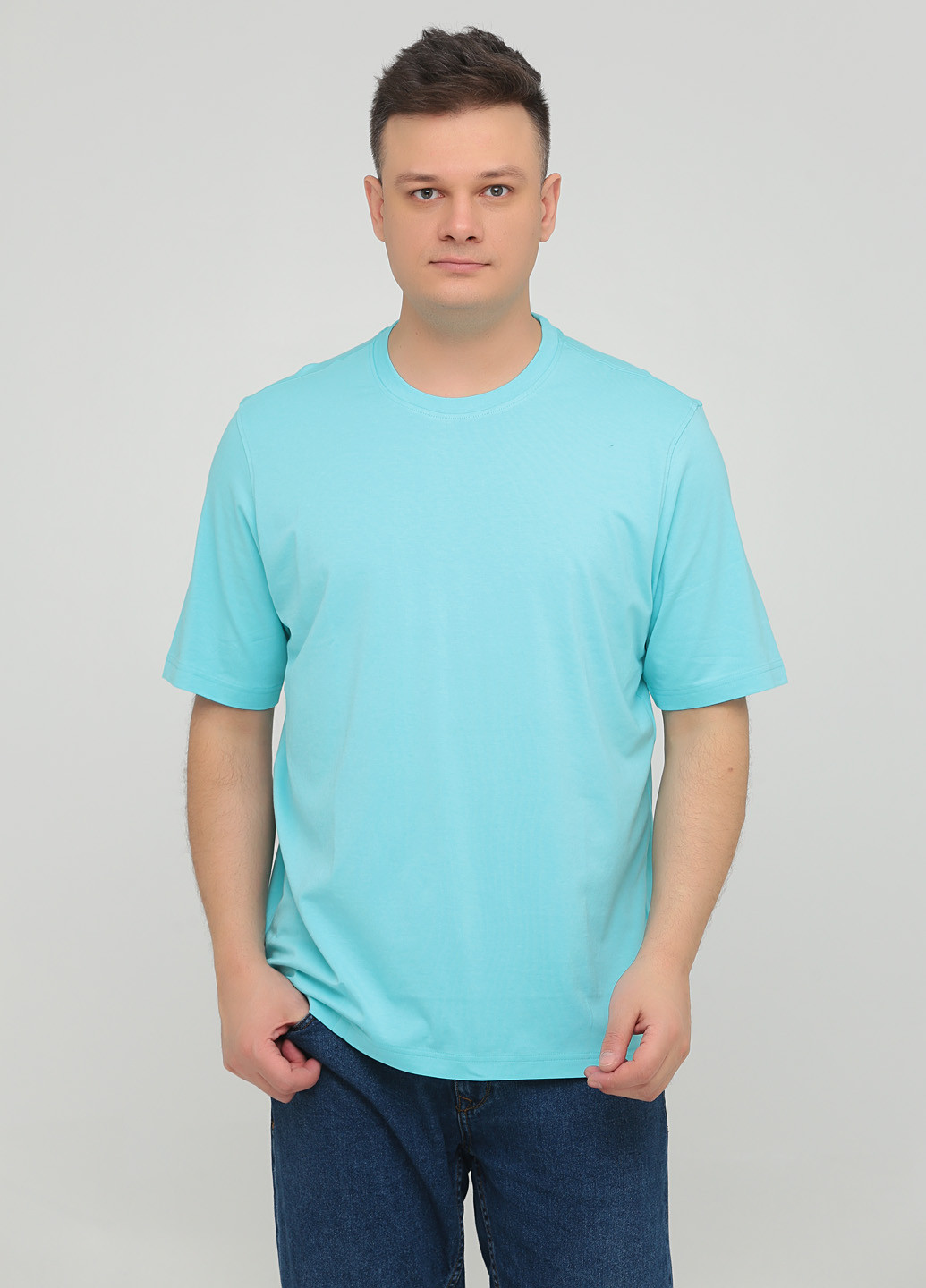 Бирюзовая летняя футболка Greg Norman