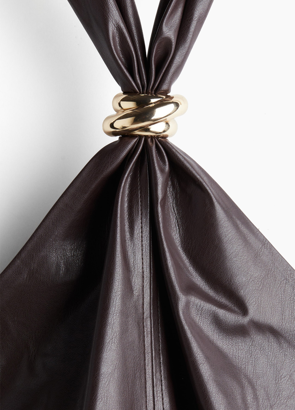 Темно-бордовое кэжуал платье с открытой спиной H&M однотонное