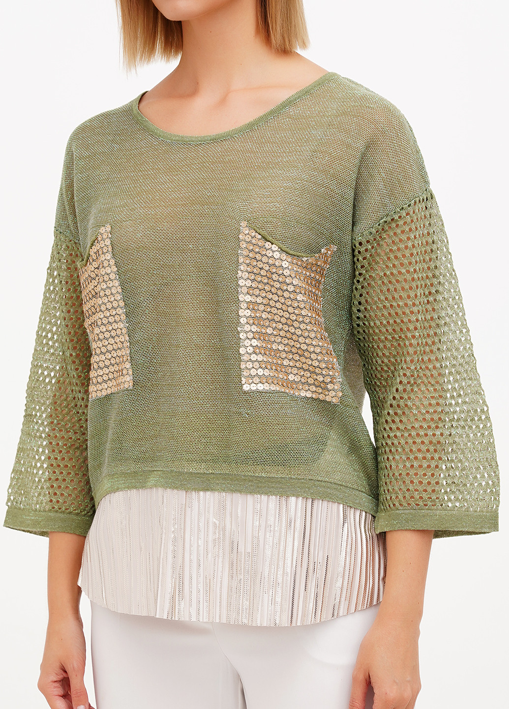 Зелена блуза Sassofono Club