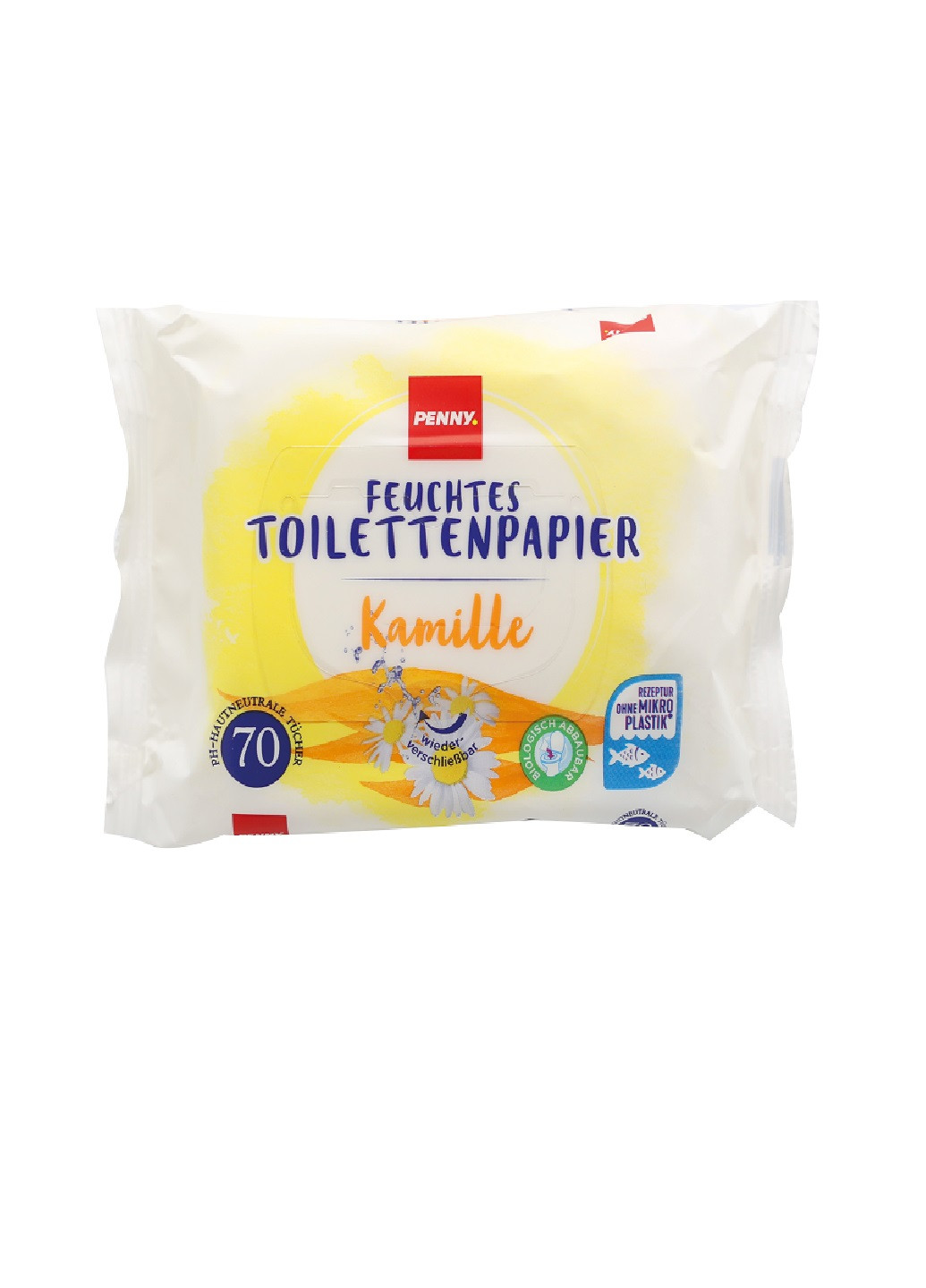 Влажная туалетная бумага-салфетки Kamille 70 шт Penny (253259079)