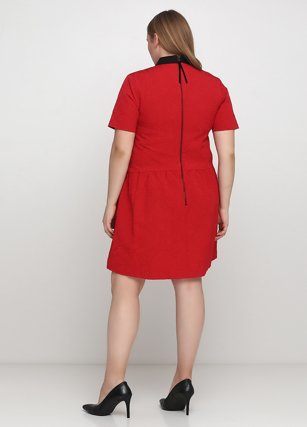 Красное кэжуал платье а-силуэт Perseverance London с цветочным принтом