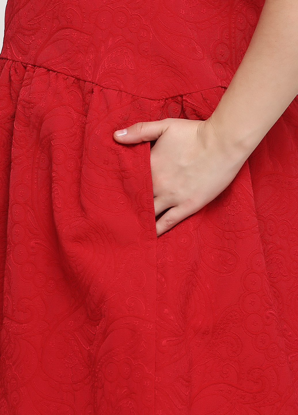 Красное кэжуал платье а-силуэт Perseverance London с цветочным принтом