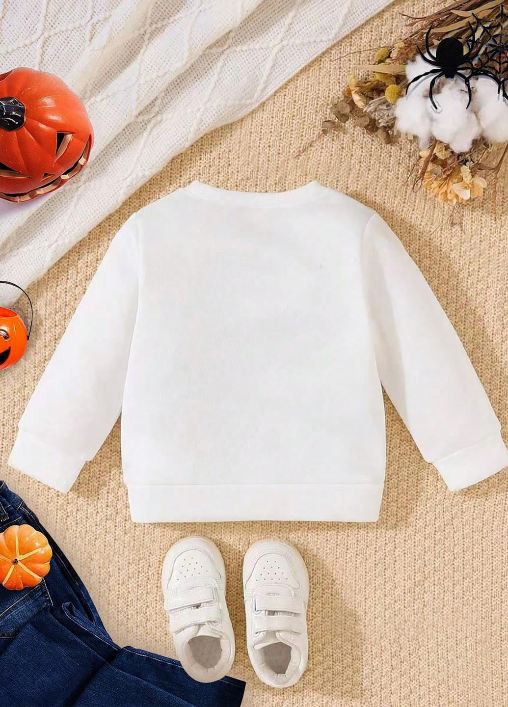 SHEIN світшот малюнок білий кежуал поліестер