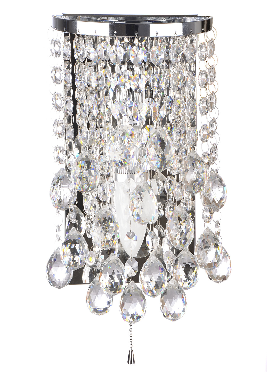 Бра настенное накладное хрустальное с выключателем классическое BCL-430W/1 E14 Brille (251310003)