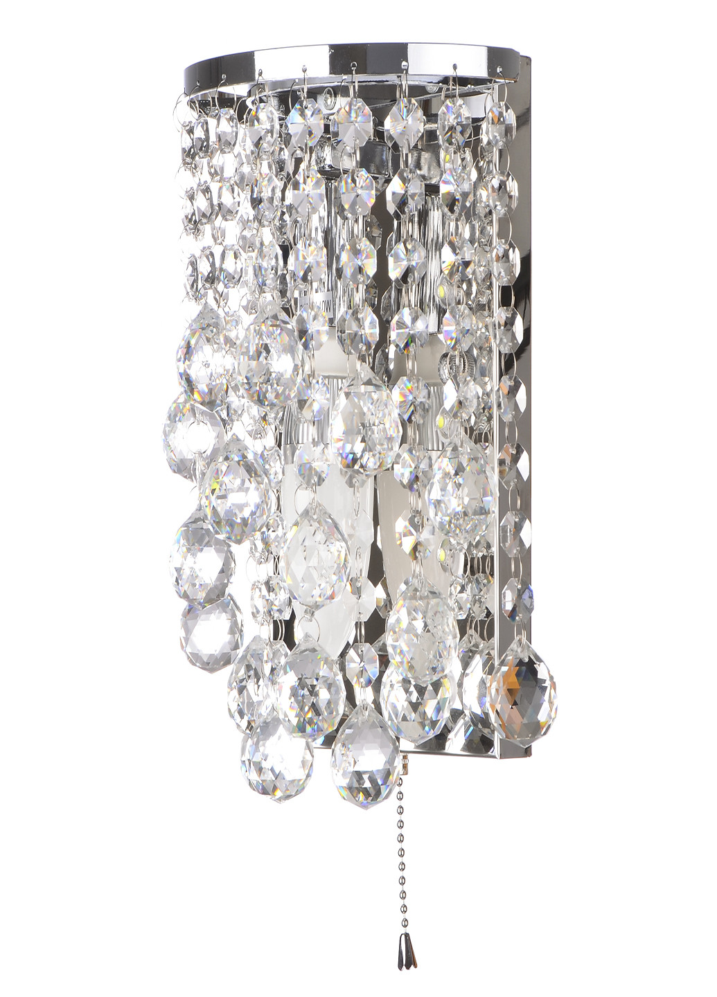 Бра настенное накладное хрустальное с выключателем классическое BCL-430W/1 E14 Brille (251310003)