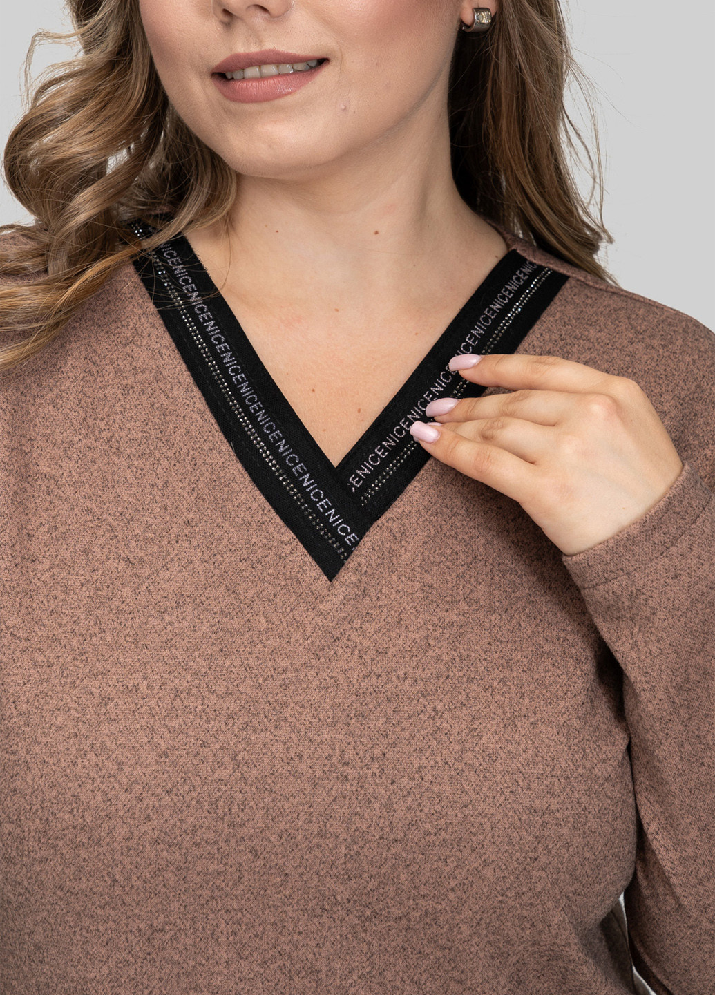 Бежевое кэжуал платье силуэтная A'll Posa с надписью