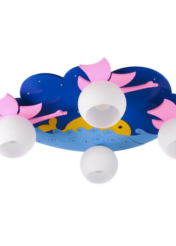 Люстра для дитячої з підсвічуванням з дерева KL-430C/4 E27 BL Brille (253886977)